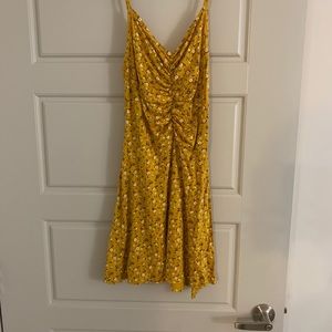 Yellow Floral Skater Dress